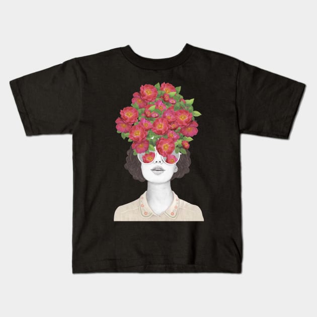 Rose Tinted Glasses Kids T-Shirt by LauraGraves